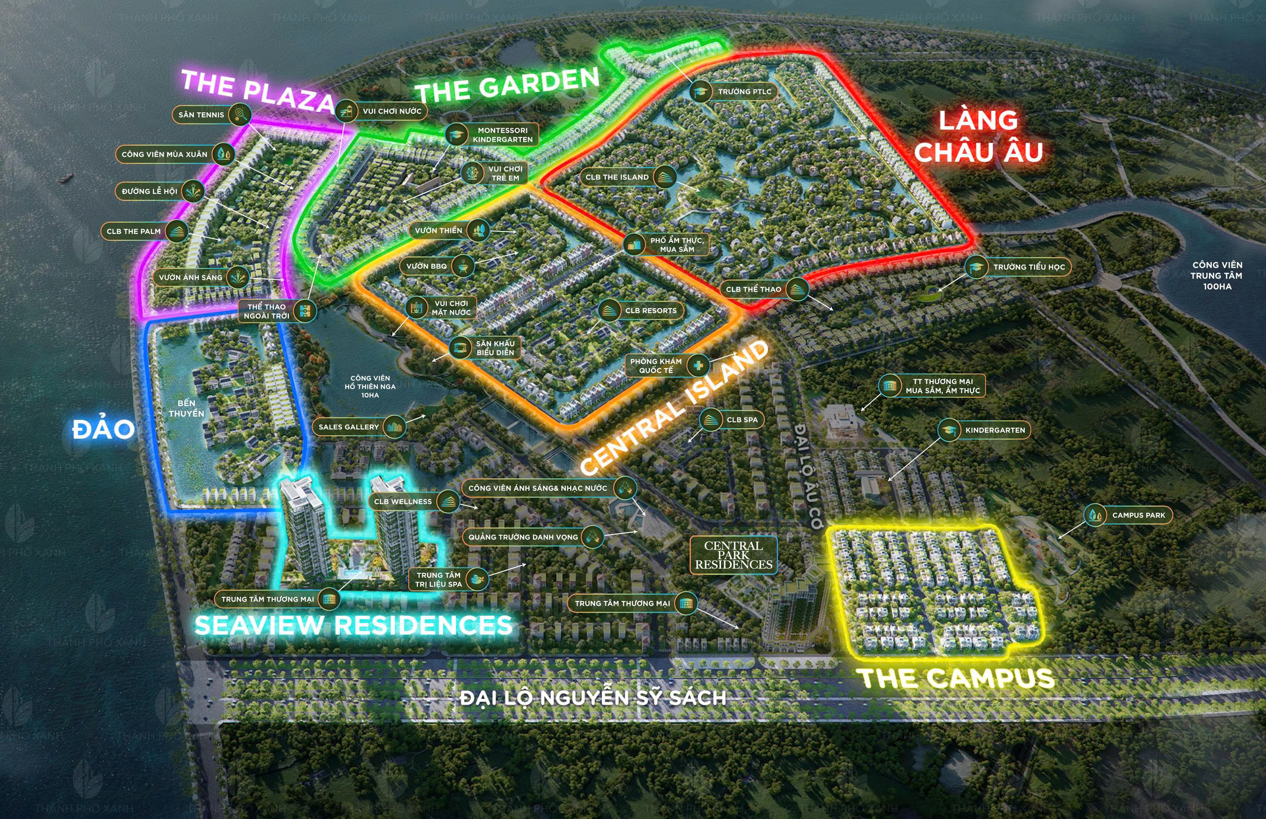 Cư dân Central Island thuận tiện di chuyển đến những tiện ích ngoại khu kế cận