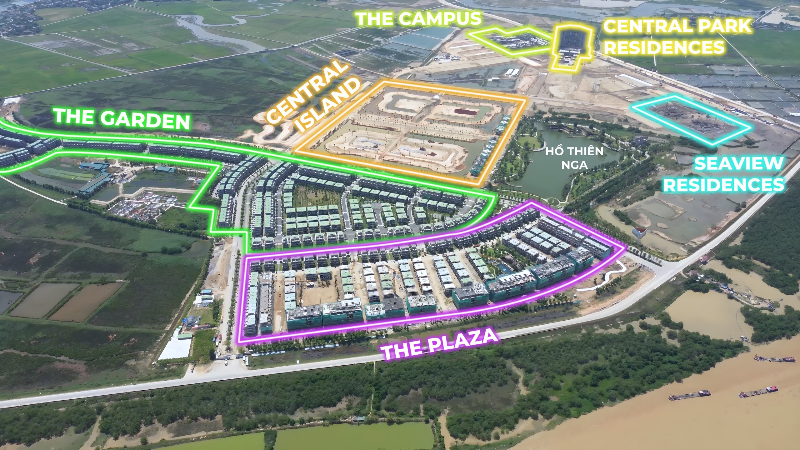 Tiến độ các phân khu tại Eco Central Park tính đến tháng 8/2024