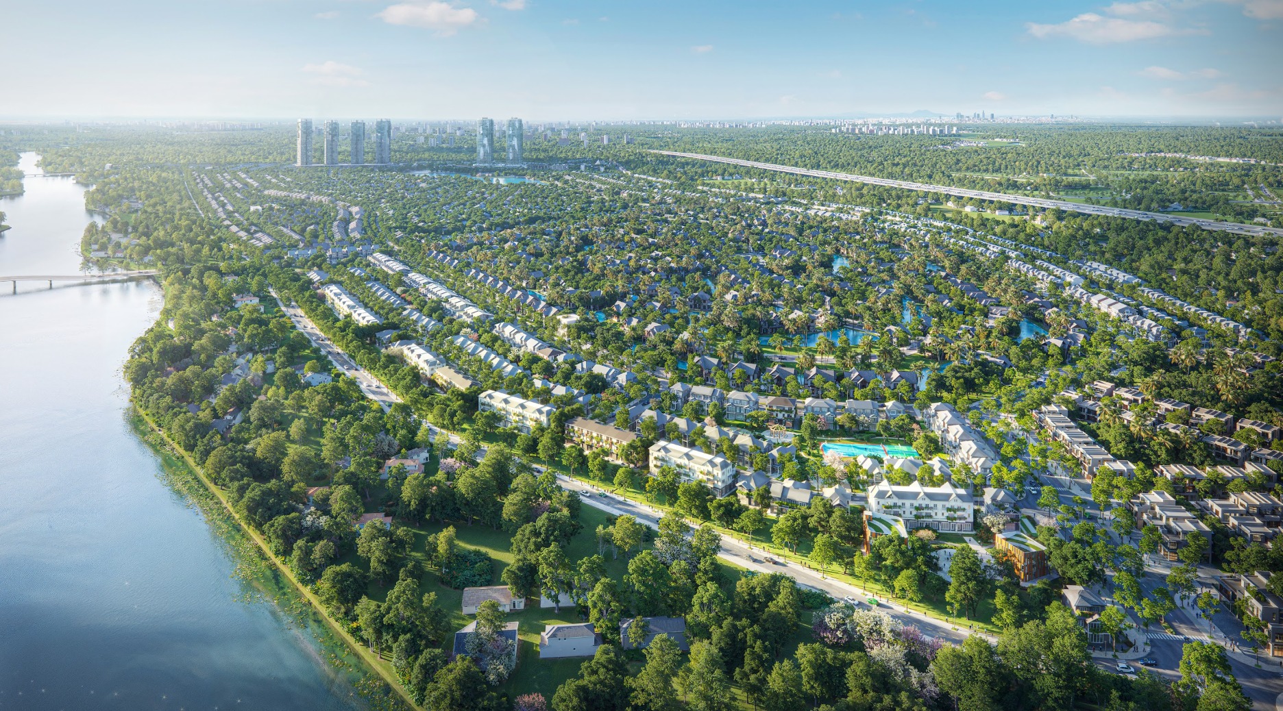 Eco Retreat được phát triển theo mô hình Home Retreat có vị trí tiếp giáp ngay cửa ngõ phía Tây TPHCM