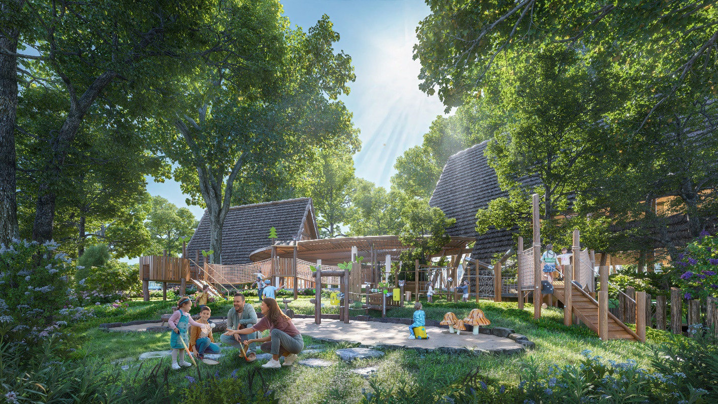 Đảo Châu Âu sở hữu mật độ cây xanh, cây cổ thụ cao nhất Eco Central Park.