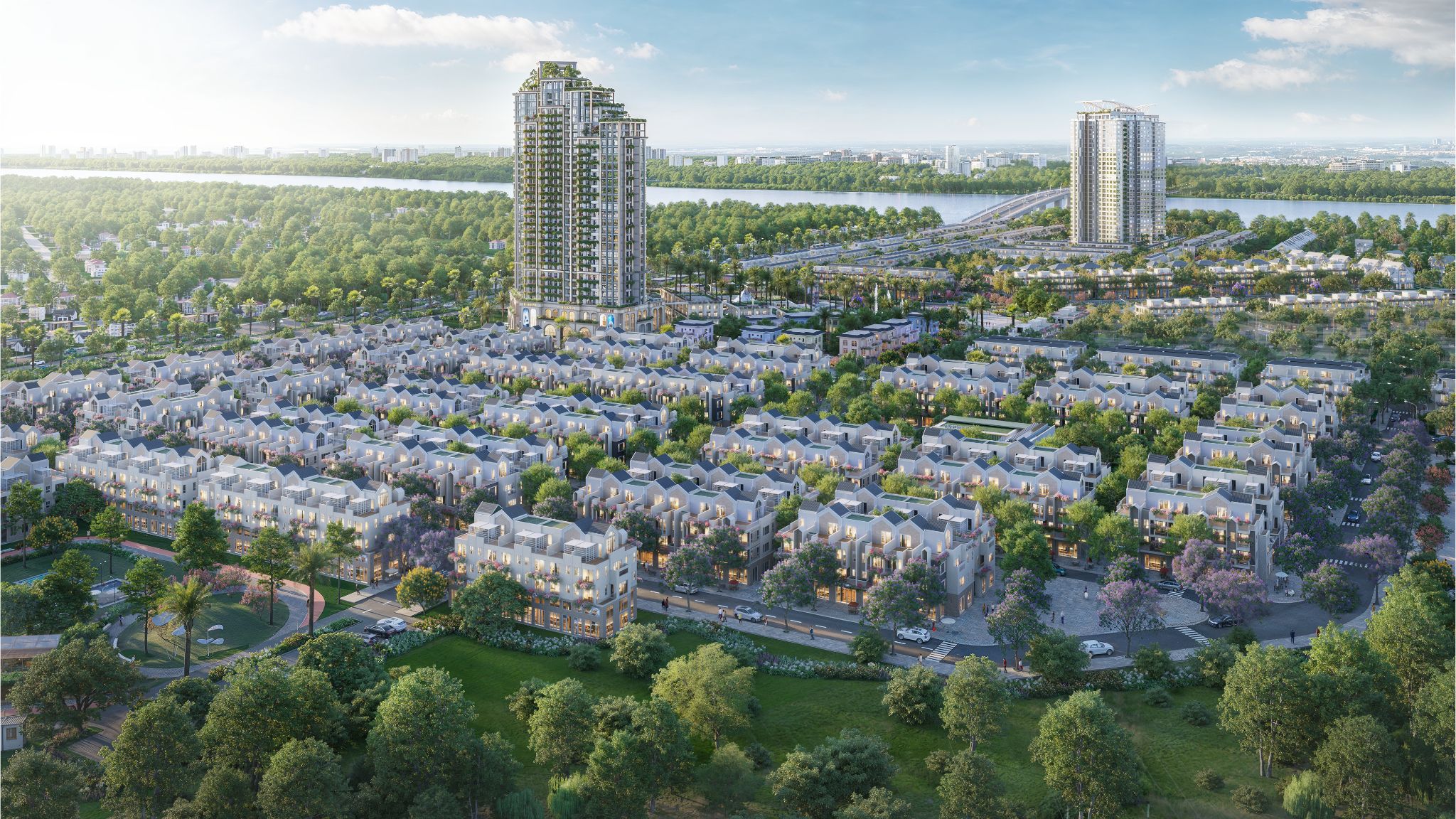 Phân khu The Campus 2 nằm trên mặt tiền đại lộ Âu Cơ