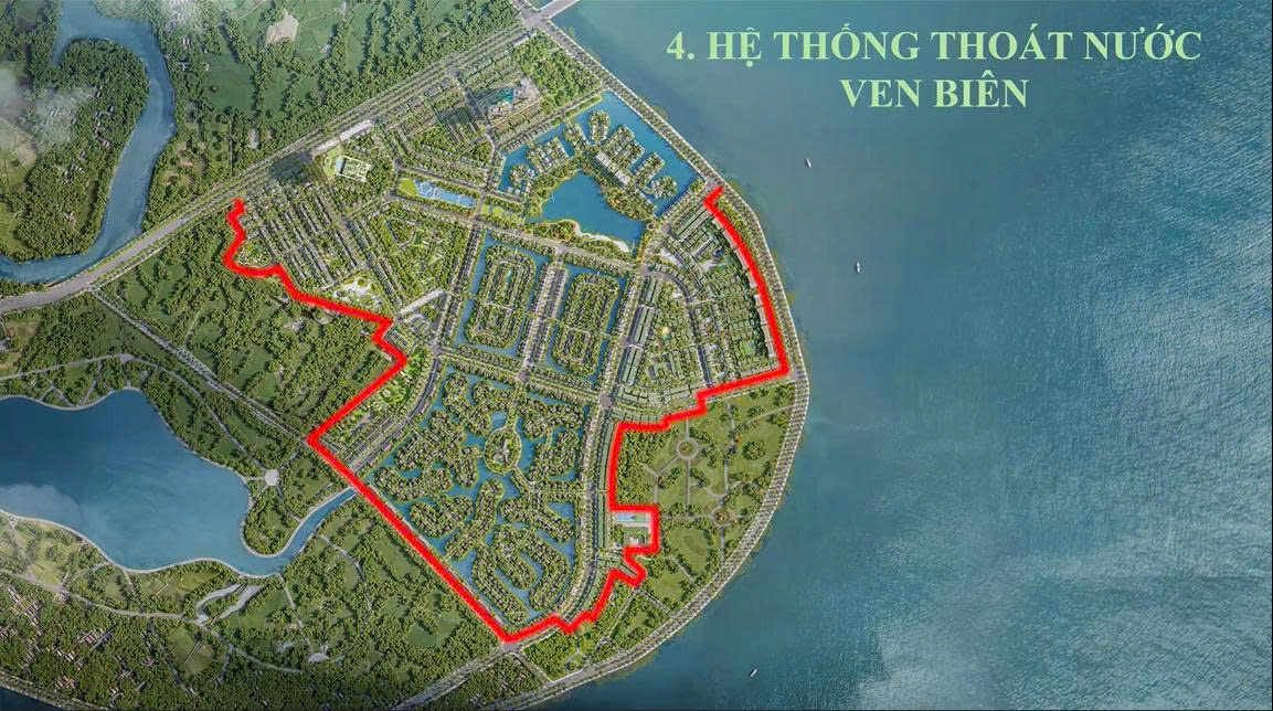 Hệ thống thoát nước ven biên tại Eco Central Park